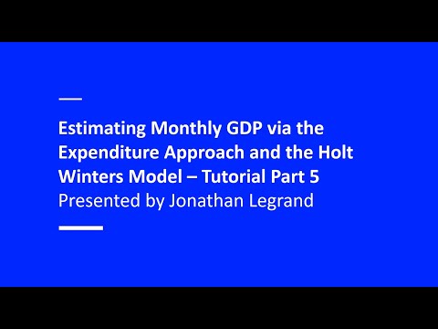 Tutorial Python Finance 1.5 - Monthly GDP Estimation via Expenditure - Holt Winters Model Part 1