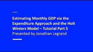 Tutorial Python Finance 1.5 - Monthly GDP Estimation via Expenditure - Holt Winters Model Part 1