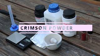 Making Crimson Powder for Rocket Parachute Ejection System