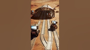 Robots are building Railway Station in Mars