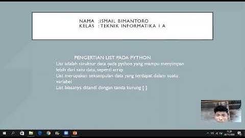 ( UTS  )Algoritma struktur data dengan python : pengenalan list