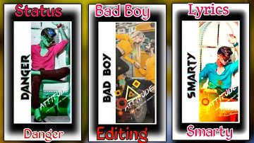 Bad boy status editing | kinemaster video editing new style 2020 | kinemaster video editing