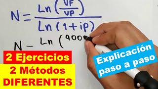 Como calcular el TIEMPO en INTERES COMPUESTO 🤓 2 Metodos Diferentes