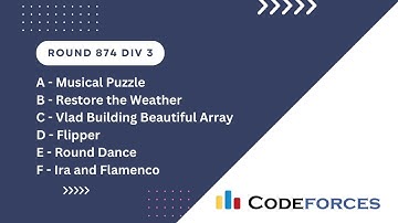 Codeforces Round 874 Div 3 | A B C D E F | Video Editorial C++
