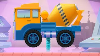 Мультики Про Машинки. Бульдозер-Погрузчик. Бетономешалка. Полицейская Машина. Полицейская Машинка.