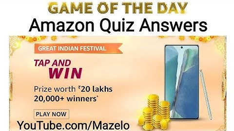 Amazon Great Indian Festival Tap And Win Quiz Answers Today | 7 October 2020 | Win Samsung S20