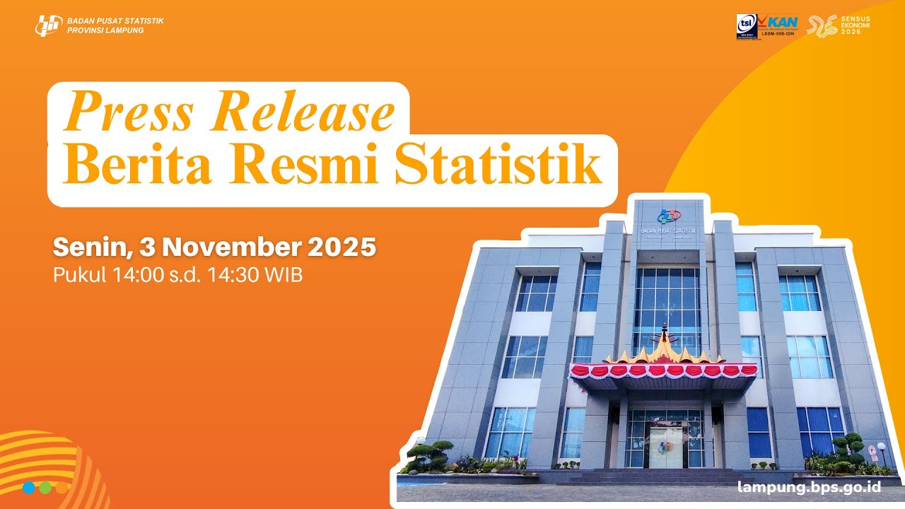 Rilis Berita Resmi Statistik Provinsi Lampung | 3 November 2025