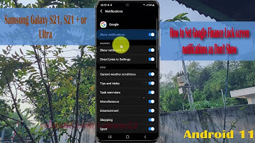 How to Set Google Finance Lock screen notifications as Don