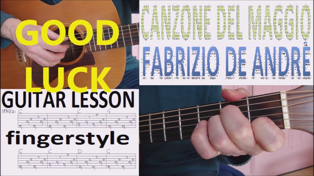 CANZONE DEL MAGGIO - FABRIZIO DE ANDRÈ fingerstyle GUITAR LESSON - YouTube