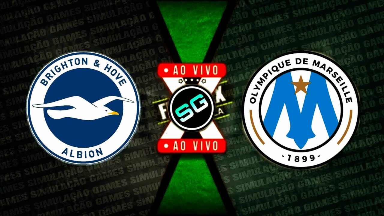 BRIGHTON X OLIMPIQUE DE MARSEILLE AO VIVO GAMEPLAY PES 21 