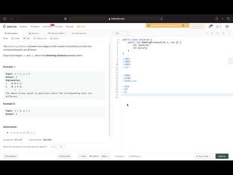 Hamming Distance #leetcode #csharp #easy