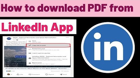 How to download pdf file from LinkedIn App 2024 | LinkedIn Se file kaise download kren
