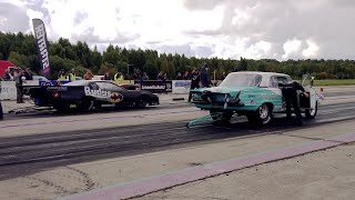 '89 Pontiac Trans Am GTA vs '65 Plymouth Valiant 358cid 1/4 mile drag race