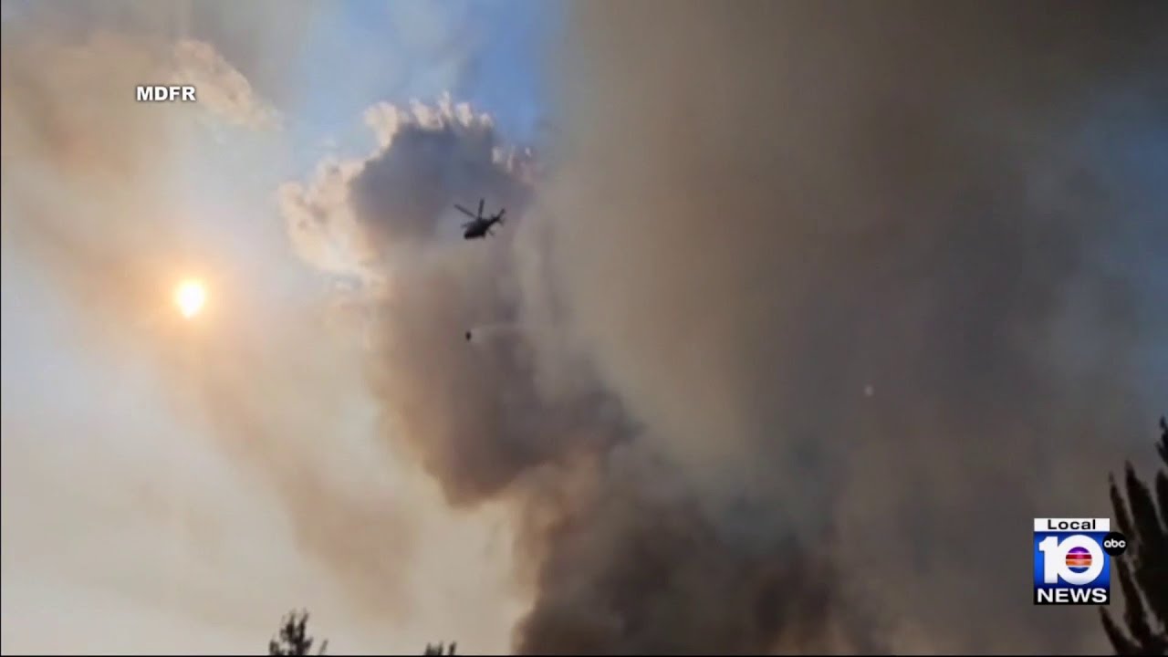 Rescue crews work to contain massive brush fire in southwest Miami-Dade ...