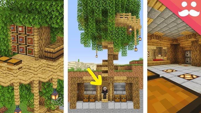 Ideias casa na arvore no monecradt/ideas tree house in minecraft