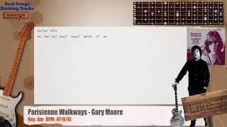 🎸 Parisienne Walkways - Gary Moore MAIN Guitar Backing Track with chords and lyrics