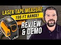 Laser Tape Measure Review &amp; Demo | 196 Ft Range Digital Laser Tape Measure By HISS