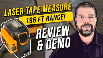 Laser Tape Measure Review & Demo | 196 Ft Range Digital Laser Tape Measure By HISS