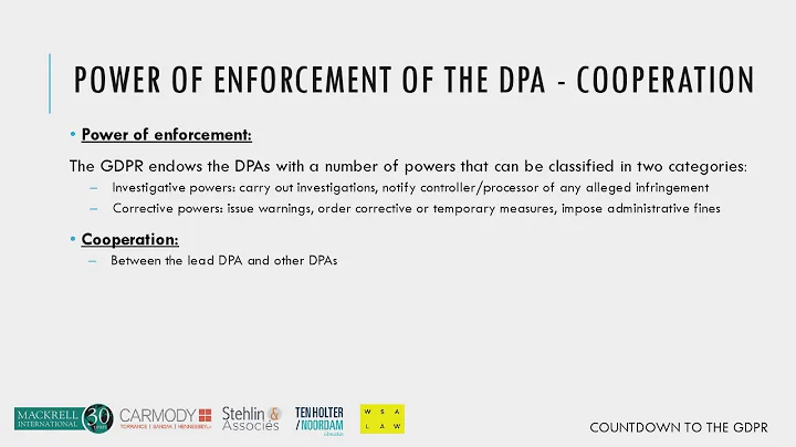 GDPR provides for greater power for supervisory au...
