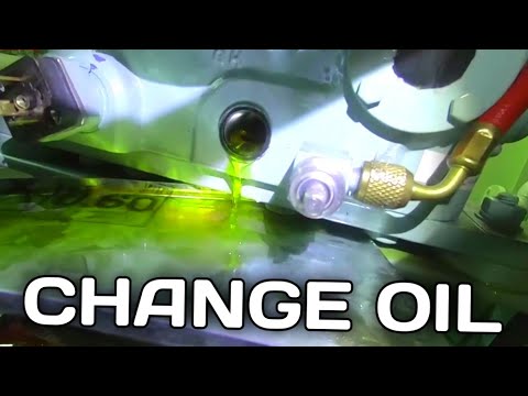 How to replace Lubrication oil for AirCondition compressor | Semi