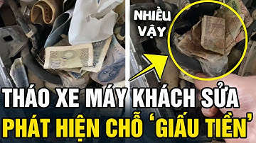 Tháo xe ra sửa cho khách, anh thợ 