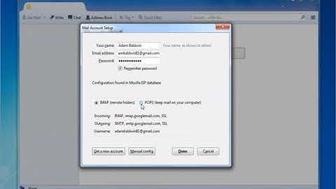 Configure an Email address in Mozilla Thunderbird in Windows 7