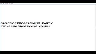 Basic Programming for Beginners - Part 5 [Arrays in C Programming]