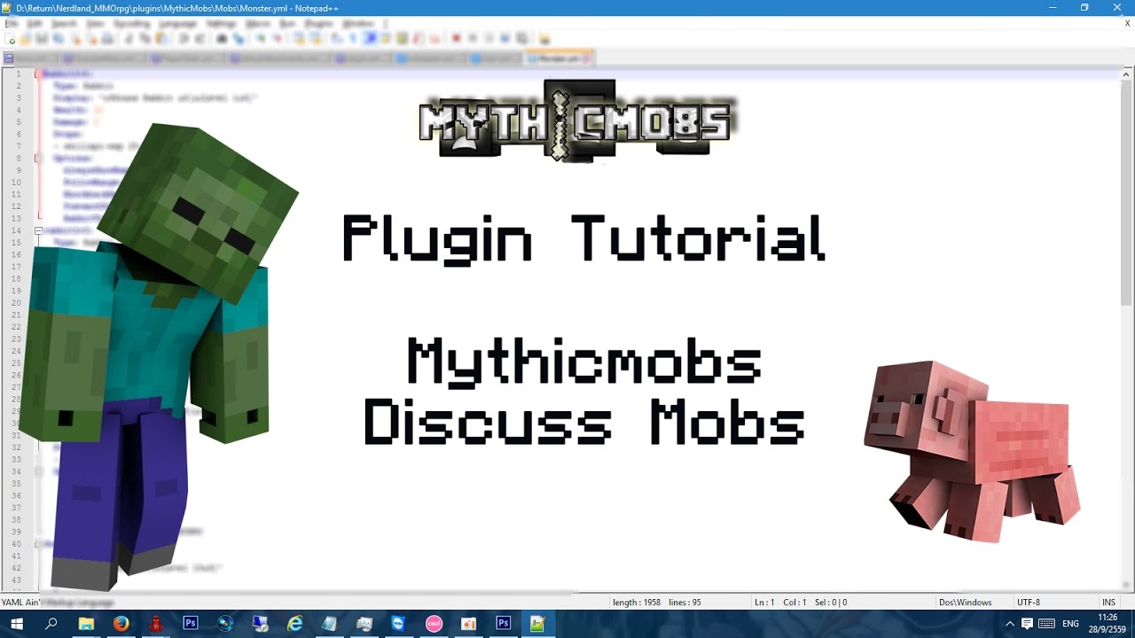 Plugin Tutorial #3 Mythicmobs มาแปลงร่างให้มอนกันเถอะ :) - YouTube