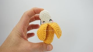 Plátano amigurumi  llavero tutorial