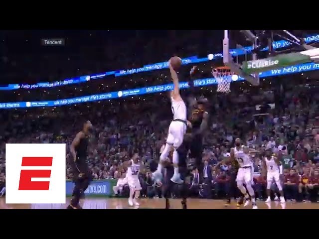 Jayson Tatum's posterizing dunk on LeBron James: Angles and reactions from around the world | ESPN class=