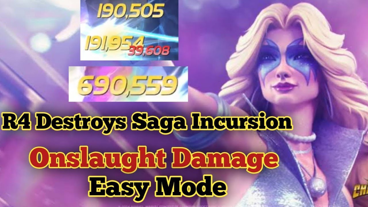 New Saga Incursion Cheese mode | Dazzler r4 Onslaught Damage | Marvel Contest Of Champions | mcoc