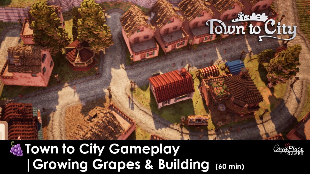 🏡 Town to City | Growing Grapes & Building Cozy Ambience + Chill Music