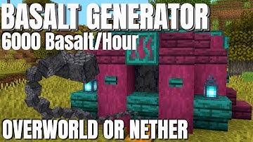 Minecraft 1.16 Survival Basalt Generator: How to make a Basalt Generator in the Overworld (2020)