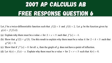 AP Calculus AB 2007 Free Response question 6