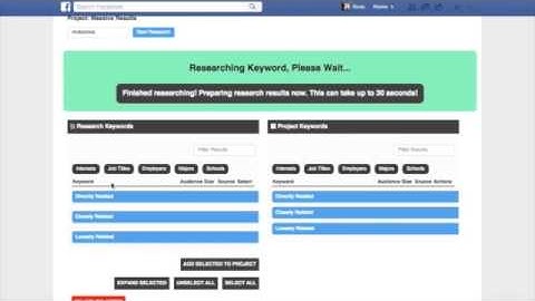 Facebook Interest Targeting Tool