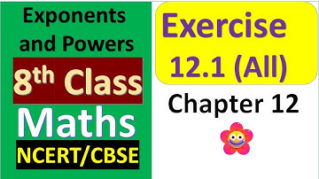 8th CLASS MATHS/CH 12/Ex 12.1(All)/Exponents and powers