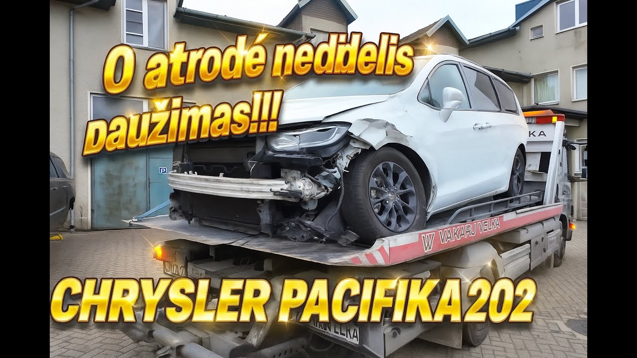 Atrodė paprastas daužimas… Bet teko išimti variklį! Pakeisti Lonžerona 😱 Chrysler Pacifica remontas