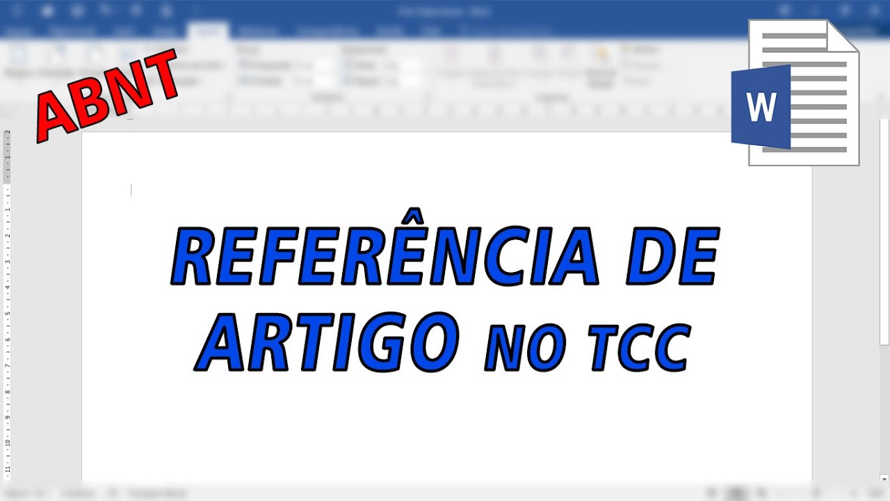 ABNT Como Incluir Refer ncia De Artigo No TCC V LIDO 2023 YouTube