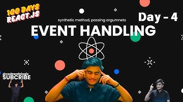 Day 4: Mastering Event Handling in React.js | 100 Days of React.js