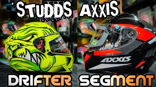 Studds Drifter v/s Axxis Segment Helmet Comparison Review Malayalam | ഏതാണ് മികച്ചത്...?