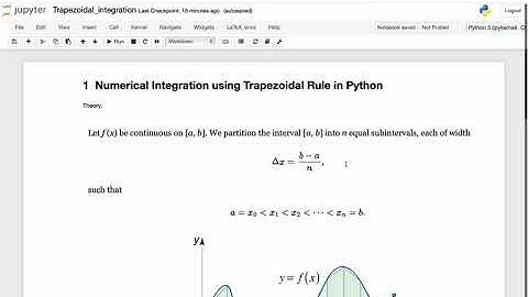 Integration using trapezoidal rule in Python