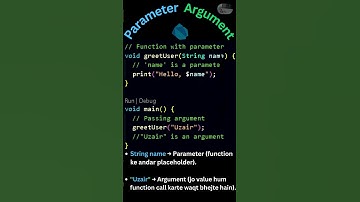 Dart Function Parameters vs Arguments | Simple Example Explained #coding #flutter