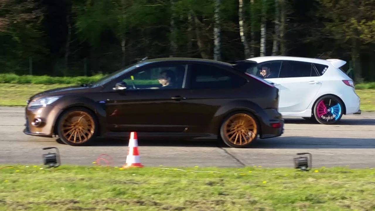 Ford Focus Rs Vs Mazda Mps3 1 4 Mile You Ford Focus Rs Vs Mazda Mps3 1 4 Mile
