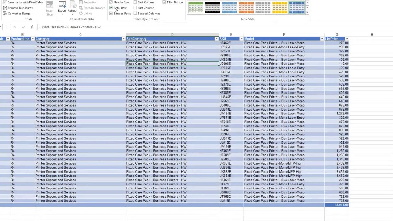 conditional formatting excel 2016 alternate row color