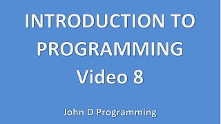 Video 8 - Working with Operators and the Calculator Example