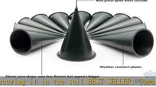 Royal Imports Grave Cones Flowers Holder Decorations for Cemetery, Outdoor Memorial Markers, Floral