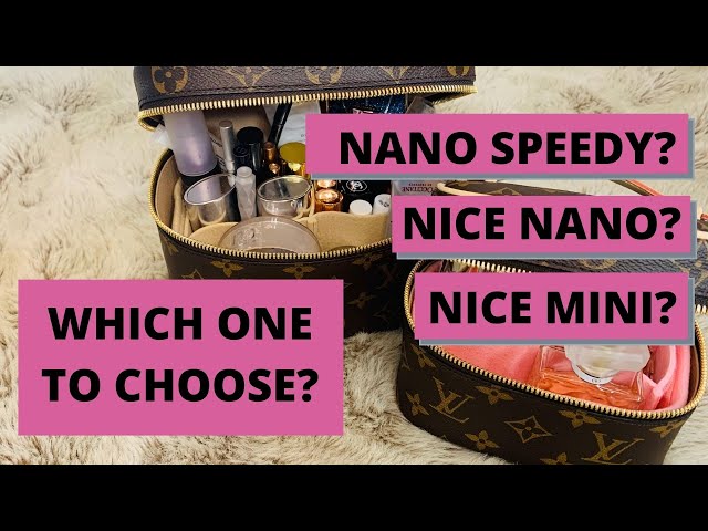 Louis Vuitton Nice Nano VS Nice Mini  Pros & Cons + MOD SHOTS // Louis  Vuitton Toiletry Pouch 