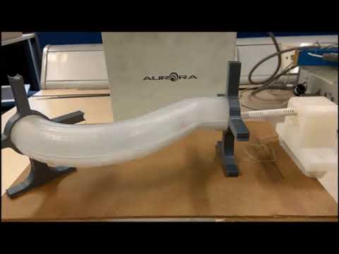 Motion Control of Cable Driven Continuum Catheter Robot through Contacts