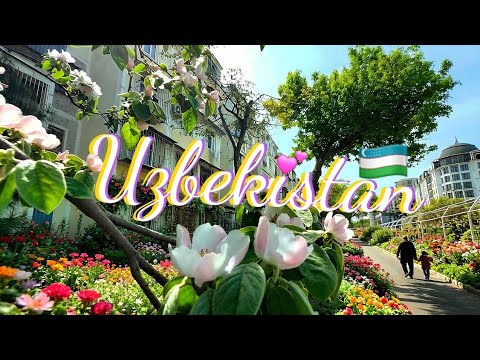 Tashkent - Best place to live!🌷 Gardens, flowers, nature in urban area. Uzbekistan walking tour