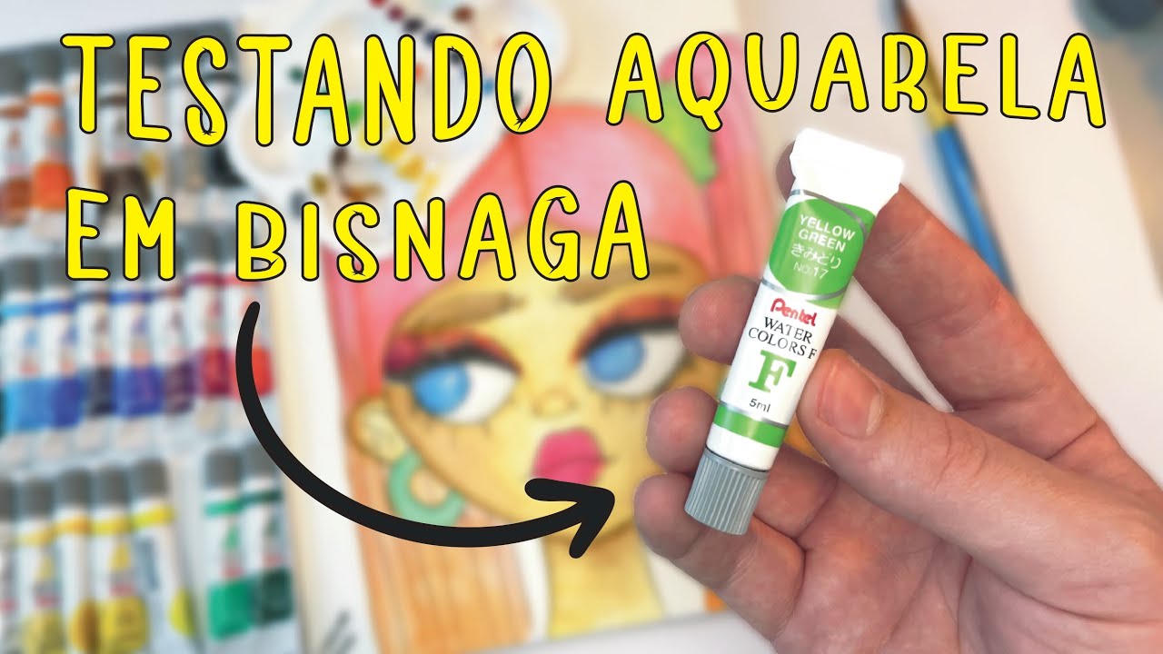 Testando AQUARELA em BISNAGA pela PRIMEIRA VEZ | A qualidade me SURPREENDEU